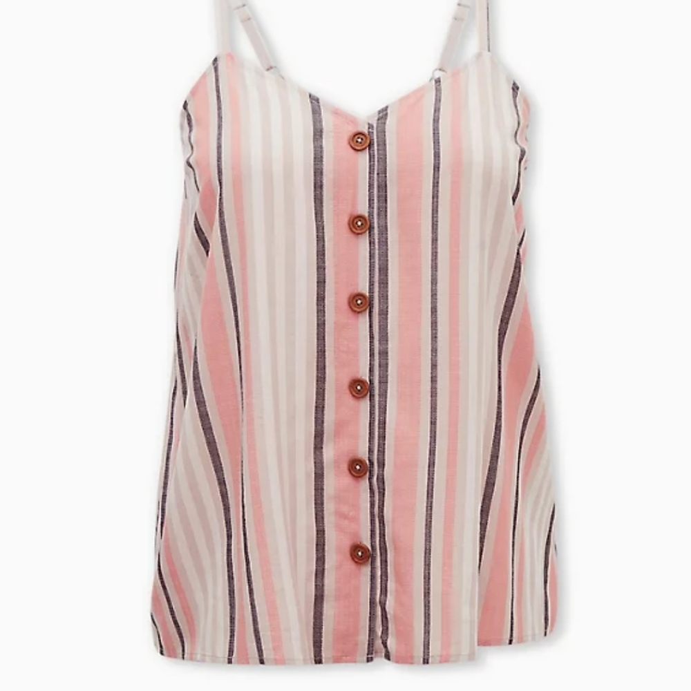 Torrid Multi Stripe Button Cami